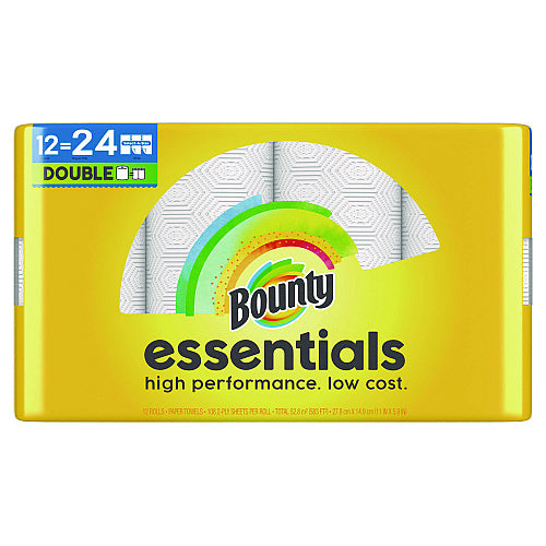 Bounty Essentials Kitchen Paper Towels, 2-Ply, 108 Sheets, 12 Rolls