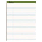 Ampad Earthwise by Ampad Recycled Writing Pad, Wide/Legal Rule, Politex Green Headband, 50 White 8.5 x 11.75 Sheets, Dozen (TOP20172)