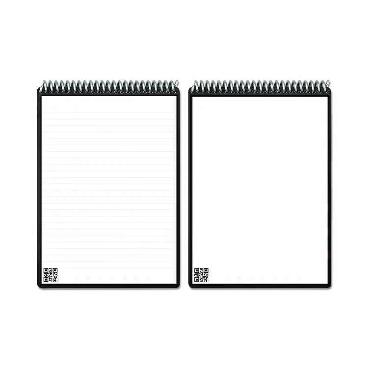 Rocketbook Flip Smart Notepad, Black Cover, Lined/Dot Grid Rule, 6 x 8.8, White, 18 Sheets (RKBFLPERCAFR)