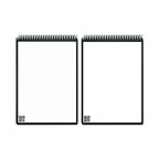 Rocketbook Flip Smart Notepad, Black Cover, Lined/Dot Grid Rule, 6 x 8.8, White, 18 Sheets (RKBFLPERCAFR)
