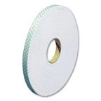 3M 4016 Double Coated Urethane Foam Tape, 0.38" x 36 yds, White (MMM4016)