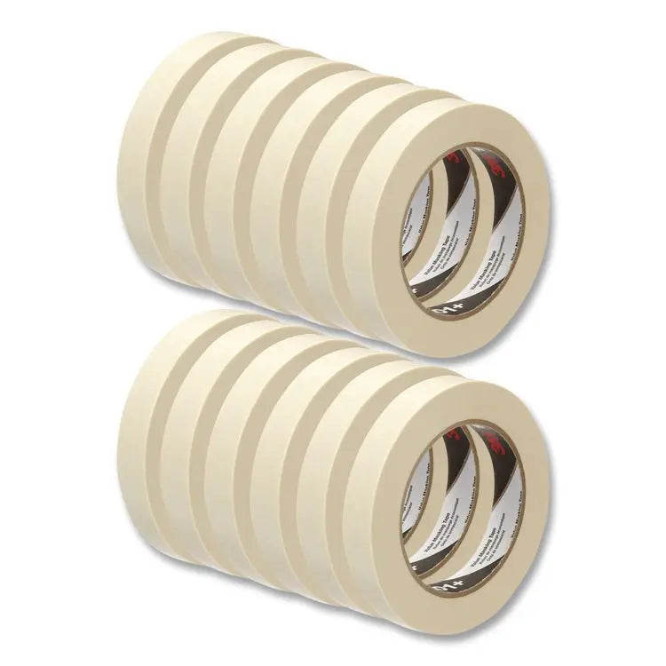 101 Value Masking Tape 101+, 3" Core, 0.70" x 60 yds, Tan, 12/Pack (MMM10118)