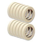 101 Value Masking Tape 101+, 3" Core, 0.70" x 60 yds, Tan, 12/Pack (MMM10118)