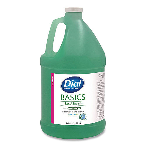 Dial Basics Hypoallergenic Foaming Hand Soap Refill, Unscented, 1 gal Refill Bottle