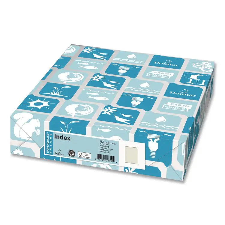 Domtar Card Stock, 110 lb Cover Weight, 8.5 x 11, Ivory, 250/Pack (DMR81049)
