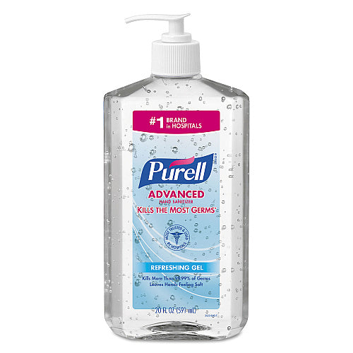 PURELL Advanced Hand Sanitizer Refreshing Gel, 20 oz Pump Bottle, Clean Scent (302312EA)
