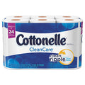 Cottonelle CleanCare Toilet Paper, 1-Ply, White, 170 Sheets, 12 Rolls