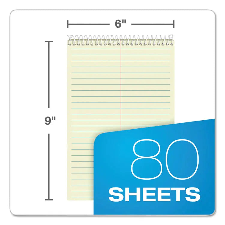 TOPS Fashion Steno Pad, Gregg Rule, Assorted Abstract Floral Headband Designs, 80 White 6 x 9 Sheets, 6/Pack (TOP80229)