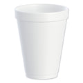 Dart Cafe G Foam Hot/Cold Cups, 12 oz, Brown/Red/White, 1,000/Carton