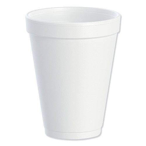Dart Cafe G Foam Hot/Cold Cups, 12 oz, Brown/Red/White, 1,000/Carton