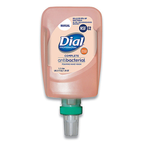 Dial Antibacterial Foaming Hand Wash Refill for FIT Manual Dispenser, Original Scent, 1.2 L, 3/Carton
