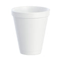 Dart Foam Drink Cups, 12 oz, Squat, White, 1,000/Carton