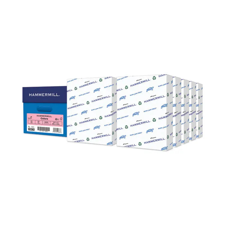 Hammermill Colors Print Paper, 20 lb Bond Weight, 8.5 x 11, Pink, 500 Sheets/Ream, 10 Reams/Carton (HAM103382CT)