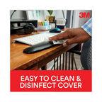 3M Antimicrobial Gel Thin Keyboard Wrist Rest, Extended Length, 25 x 2.5, Black (MMMWR340LE)