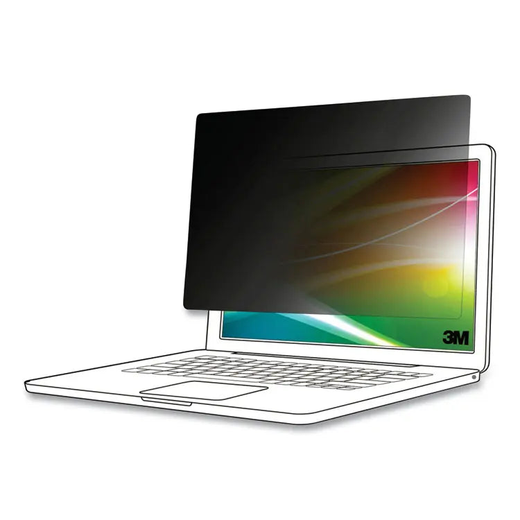 3M Bright Screen Privacy Filter for 12.1" Bezel Widescreen, Fits Laptop/2-in-1, 16:10 Aspect Ratio (MMMBP121W1B)