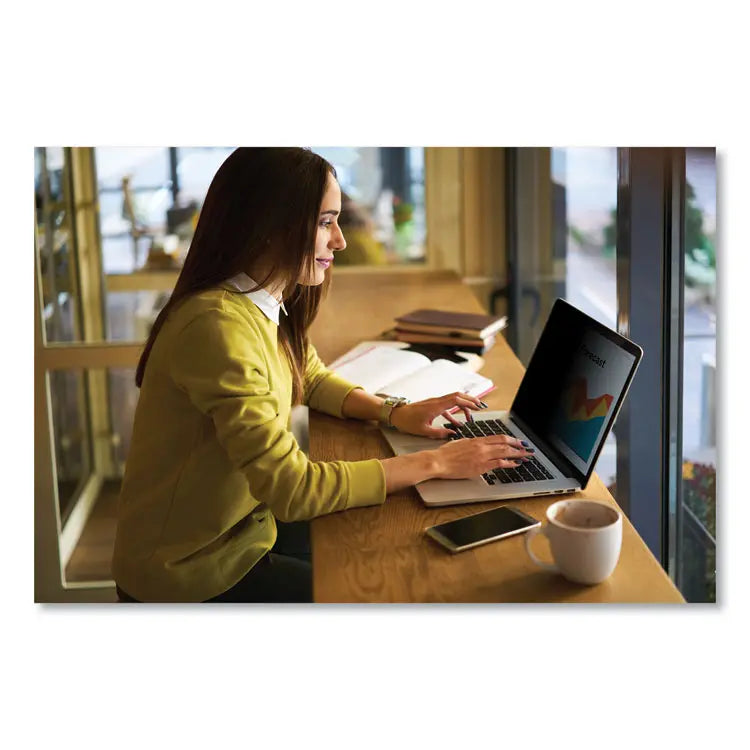 3M Bright Screen Privacy Filter for 12.1" Bezel Widescreen, Fits Laptop/2-in-1, 16:10 Aspect Ratio (MMMBP121W1B)