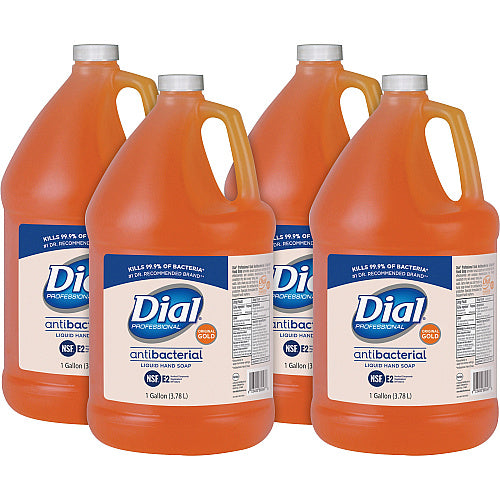 Dial Gold Antibacterial Liquid Hand Soap, Floral Scent, 4 Gallons