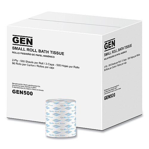 GEN® Standard Toilet Paper, 2-Ply, 500 Sheets, 96 Rolls (GEN500)