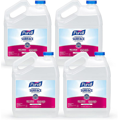 PURELL Foodservice Surface Sanitizer, Fragrance Free, 1 gal Bottle, 4/Carton (434104)
